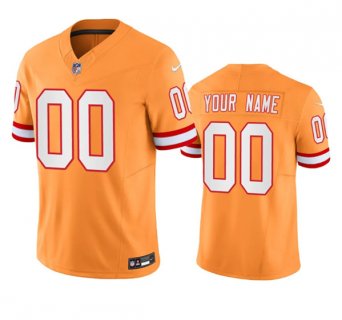 Men's Tampa Bay Buccaneers Active Player Custom Orange 2023 F.U.S.E. Throwback Limited Stitched Jersey