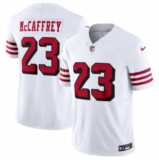 Men's San Francisco 49ers #23 Christian McCaffrey New White 2023 F.U.S.E. Vapor Untouchable Limited Stitched Football Jersey