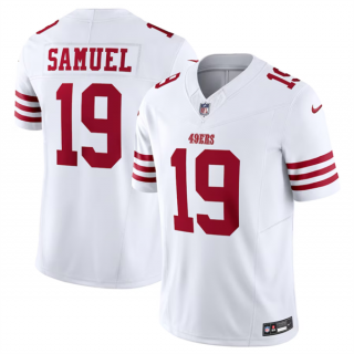 Men's San Francisco 49ers #19 Deebo Samuel White 2023 F.U.S.E. Vapor Untouchable Limited Stitched Football Jersey