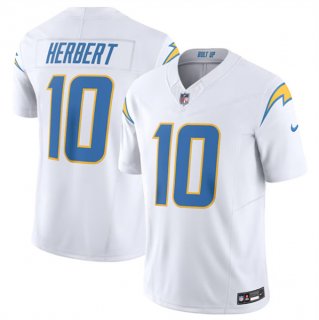 Men's Los Angeles Chargers #10 Justin Herbert White 2023 F.U.S.E. Vapor Untouchable Limited Stitched Jersey