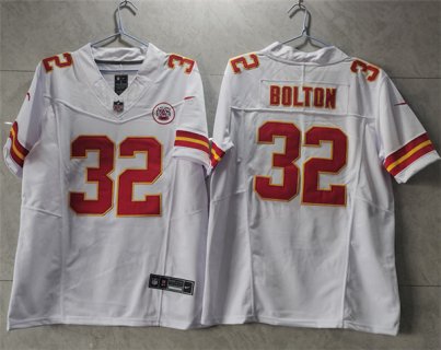 Men’s Kansas City Chiefs #32 Nick Bolton White 2023 F.U.S.E. Vapor Untouchable Limited Stitched Jersey