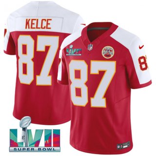 Men’s Kansas City Chiefs #87 Travis Kelce Red 2023 F.U.S.E. With Super Bowl LVII Patch Vapor Untouchable Limited Stitched Jersey