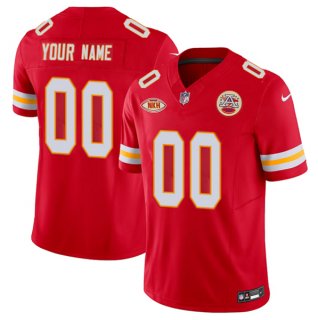 Men’s Kansas City Chiefs Active Player Custom Red 2023 F.U.S.E. With "NKH" Patch Vapor Untouchable Limited Football Stitched Jersey