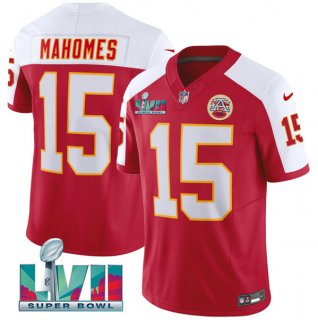 Men’s Kansas City Chiefs #15 Patrick Mahomes Red 2023 F.U.S.E. With Super Bowl LVII Patch Vapor Untouchable Limited Stitched Jersey