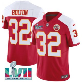 Men’s Kansas City Chiefs #32 Nick Bolton Red 2023 F.U.S.E. With Super Bowl LVII Patch Vapor Untouchable Limited Stitched Jersey