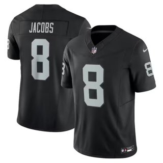 Men's Las Vegas Raiders #8 Josh Jacobs Black 2023 F.U.S.E. Vapor Untouchable Stitched Football Jersey