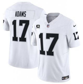 Men's Las Vegas Raiders #17 Davante Adams White 2023 F.U.S.E With C Patch Vapor Untouchable Football Stitched Jersey