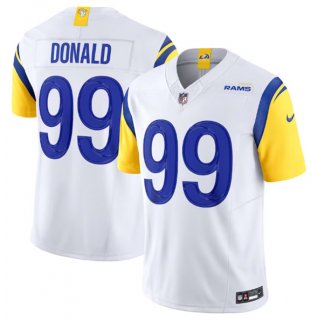 Men's Los Angeles Rams #99 Aaron Donald White 2023 F.U.S.E. Vapor Untouchable Limited Stitched Jersey
