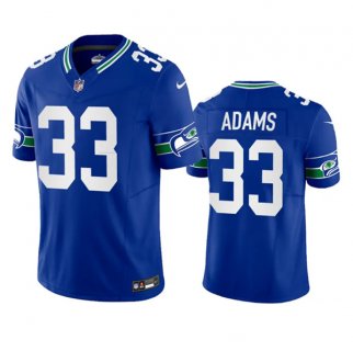Men's Seattle Seahawks #33 Jamal Adams Royal 2023 F.U.S.E. Vapor Limited Throwback Stitched Jersey