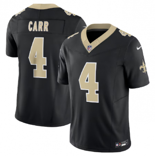 Men's New Orleans Saints #4 Derek Carr Black 2023 F.U.S.E. Vapor Untouchable Limited Football Stitched Jersey