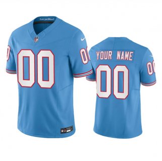 Men's Tennessee Titans Active Player Custom Light Blue 2023 F.U.S.E. Vapor Limited Throwback Stitched Football Jersey