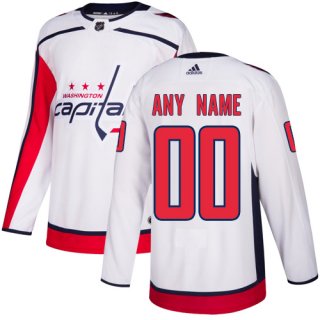 Men's Adidas Capitals Personalized Authentic White Road NHL Jersey
