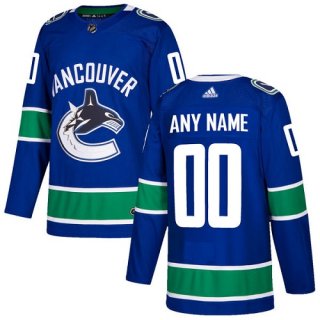 Men's Adidas Canucks Personalized Authentic Blue Home NHL Jersey
