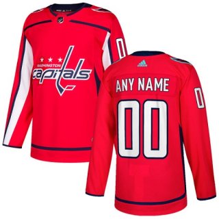 Men's Adidas Capitals Personalized Authentic Red Home NHL Jersey