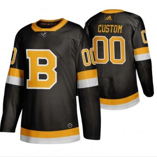 Boston Bruins Custom Black 2019-20 Third Stitched NHL Jersey