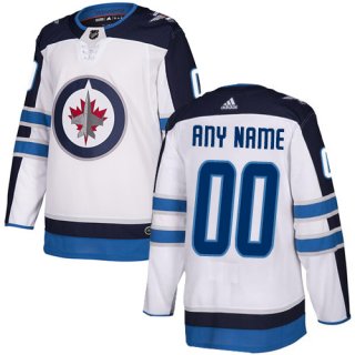 Men's Adidas Jets Personalized Authentic White Road NHL Jersey