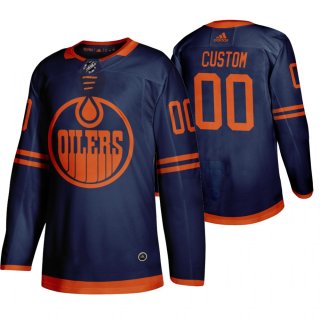 Edmonton Oilers Custom Blue 2019-20 Third Alternate Jersey