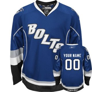 Lightning Third Personalized Authentic Blue NHL Jersey (S-3XL)