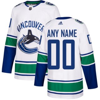 Men's Adidas Canucks Personalized Authentic White Road NHL Jersey