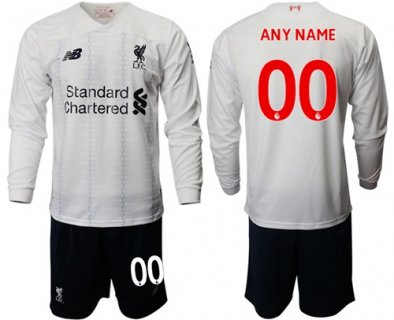 Liverpool Personalized Away Long Sleeves Soccer Club Jersey