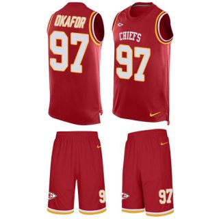 Nike Chiefs #97 Alex Okafor Red Team Color Men's Stitched NFL Limited Tank Top Suit Jersey