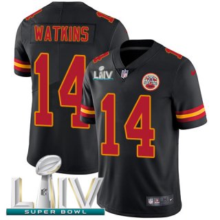 Nike Chiefs #14 Sammy Watkins Black Super Bowl LIV 2020 Men's Stitched NFL Limited Rush Jersey