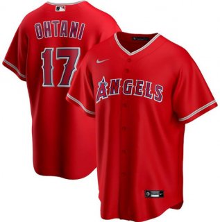 Men's Los Angeles Angels Red #17 Shohei Ohtani Cool Base Stitched MLB Jersey