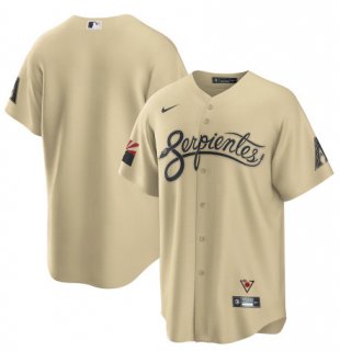 Men's Arizona Diamondbacks Blank 2021 Gold City Connect Cool Base Stitched MLB Jersey