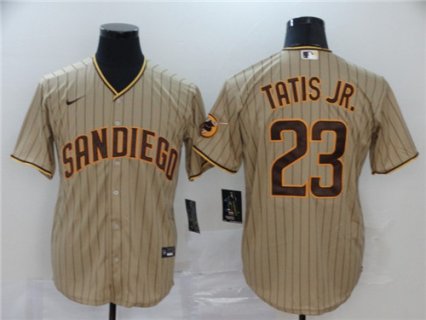 Men's San Diego Padres Tan Brown #23 Fernando Tatis Jr. Stitched MLB Jersey