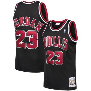 Men's Chicago Bulls #23 Michael Jordan Black 1997-98 Stitched NBA Jersey