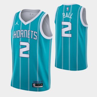 Men's Charlotte Hornets #2 LaMelo Ball Blue Stitched NBA Jersey