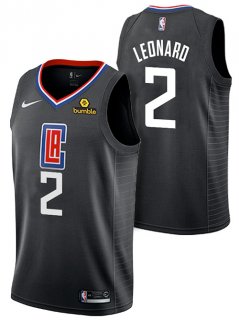 Men's Los Angeles Clippers #2 Kawhi Leonard Black Stitched NBA Jersey