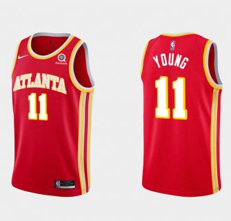 Men's Atlanta Hawks Red #11 Trae Young Stitched NBA Jersey