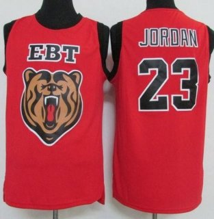 High School EBT 23 Michael Jordan Red Classic NBA Men Jersey