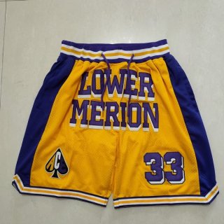 NBA Lower Merion Yellow Shorts