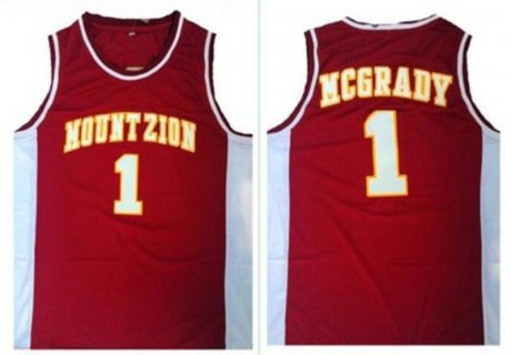 High School Magic 1 Tracy Mcgrady Red Mount Zion Christian Academy NBA Men Jersey