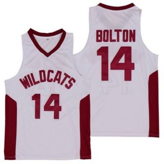 NCAA Zac E Troy Bolton 14 East High School Wildcats White Basketball Men Jersey