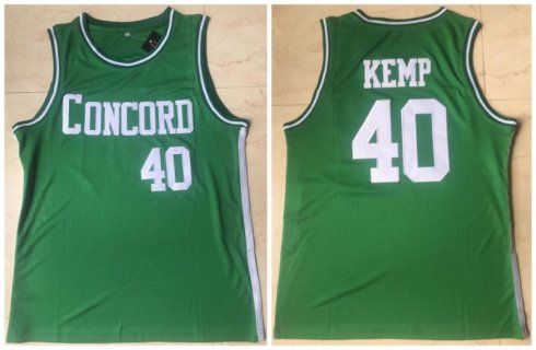 NCAA Concord Academy 40 Shawn Kemp Green High School Basketball Men Jersey