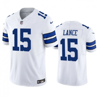 Men's Dallas Cowboys #15 Trey Lance White 2023 F.U.S.E. Limited Stitched Football Jersey