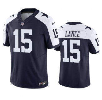 Men's Dallas Cowboys #15 Trey Lance Navy 2023 F.U.S.E. Thanksgiving Limited Stitched Football Jersey