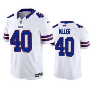 Men's Buffalo Bills #40 Von Miller White 2023 F.U.S.E. Vapor Untouchable Limited Stitched Jersey