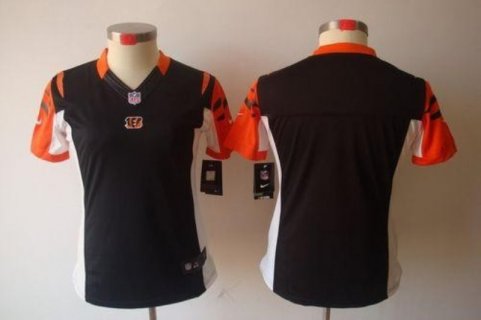 NFL Nike Bengals Blank Black Women's Limited Jersey