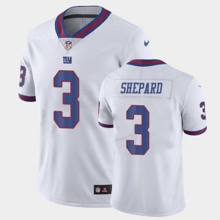 Nike Giants 3 Sterling Shepard White Color Rush Limited Men Jersey