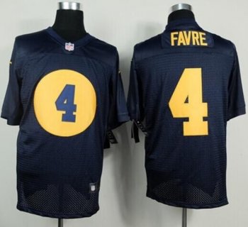 Nike Packers 4 Brett Favre Navy Blue Alternate NFL Elite Jersey