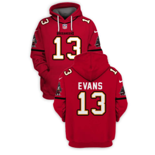 NFL Buccaneers 13 Mike Evans Red 2021 Stitched New Hoodie