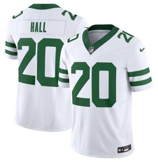 Men's New York Jets #20 Breece Hall White 2023 F.U.S.E. Vapor Limited Throwback Stitched Football Jersey
