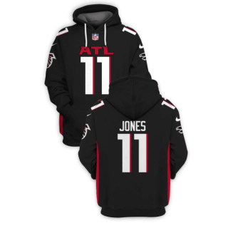 NFL Falcons 11 Julio Jones Black 2021 Stitched New Hoodie