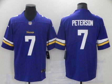 Nike Vikings 7 Peterson Purple Vapor Untouchable Limited Men Jersey