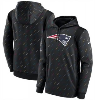 Nike New England Patriots 2021 Charcoal Crucial Catch Therma Pullover Hoodie