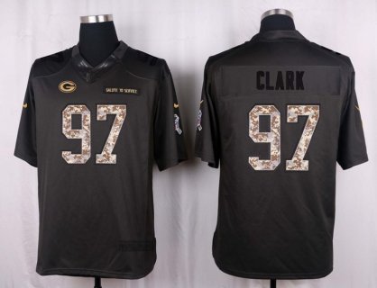 Nike NFL Packers 97 Kenny Clark Anthracite 2016 Salute to Service Limited Jersey